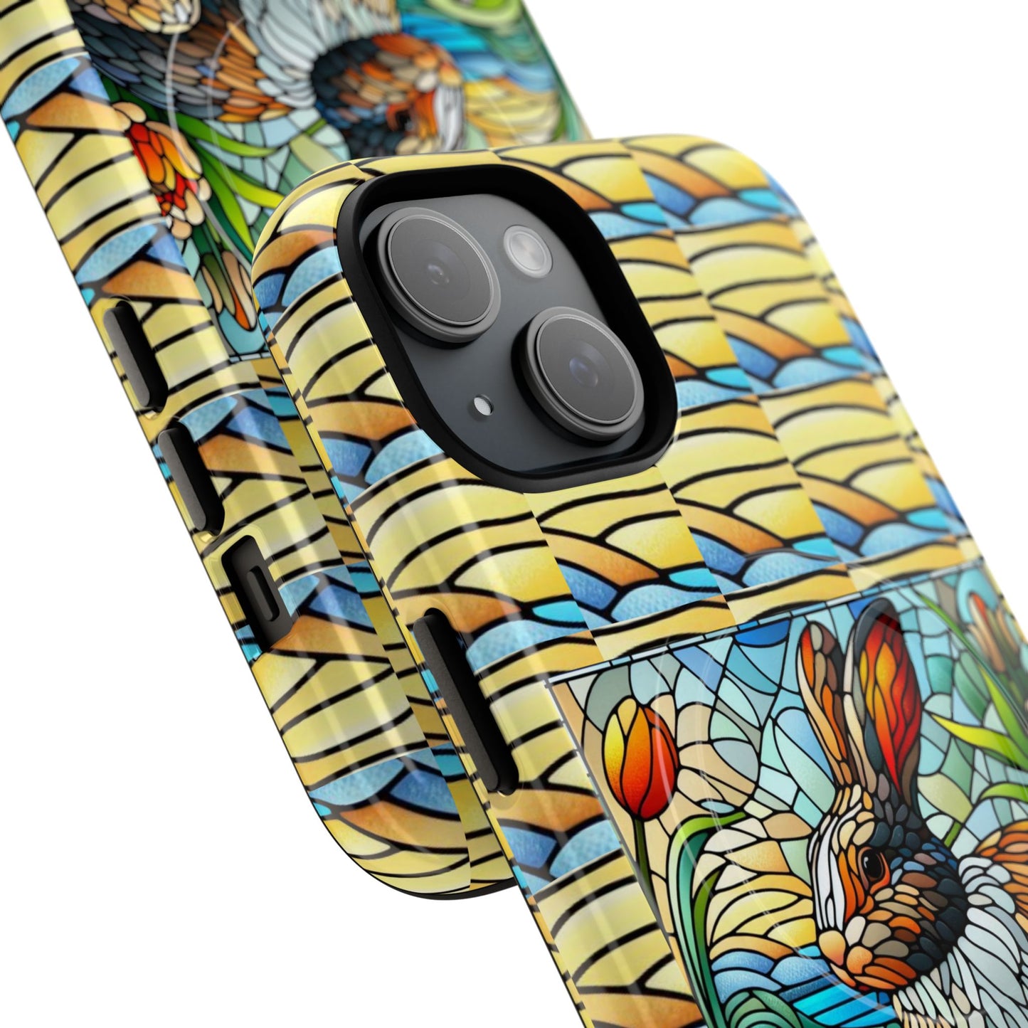 Dutch Rabbit Animal Stained Glass Design Tough Magnetic Cases