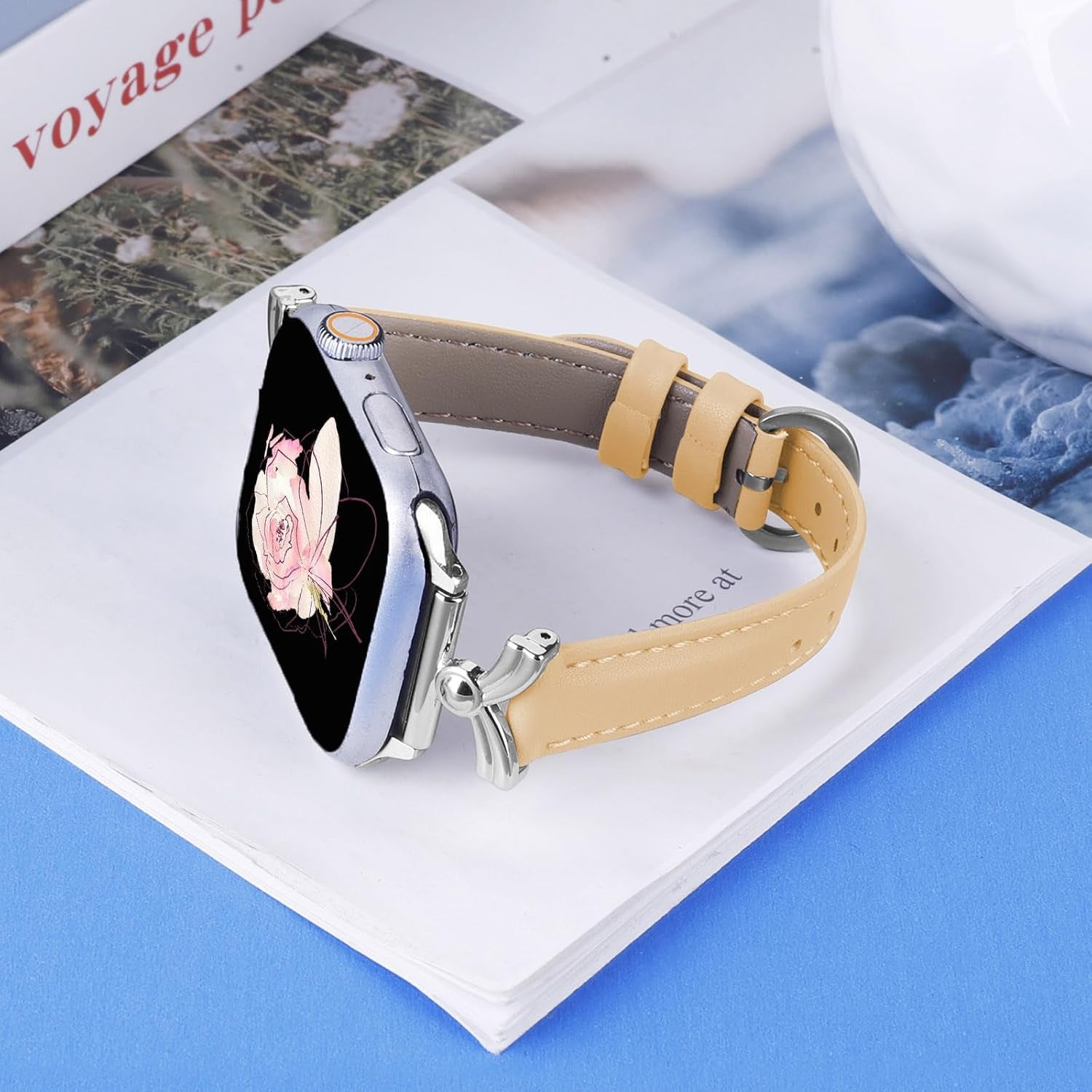 Leather Band Compatible with Apple Watch 38Mm 40Mm 41Mm 42Mm 44Mm 45Mm 49Mm Ultra, Replacement Handmade Leather Strap for Iwatch