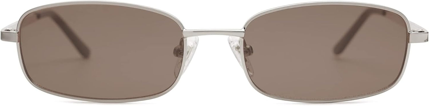 Small Y2K Narrow Rectangle Sunglasses Womens Mens Retro 80S 90S Skinny Sunnies SJ1187