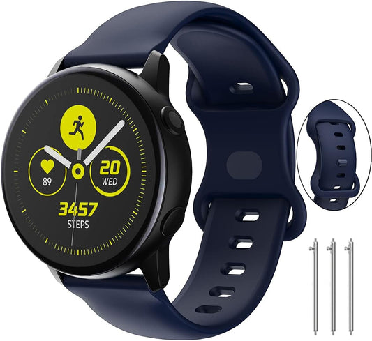 Bands Compatible with Samsung Galaxy Watch 4 Band 40Mm/44Mm and Samsung Active 2 Bands 40Mm/44Mm,20Mm Silicone Watch Band for Galaxy Watch 3 41Mm/Galaxy Watch 42Mm/Gear S2 Classic Women Men