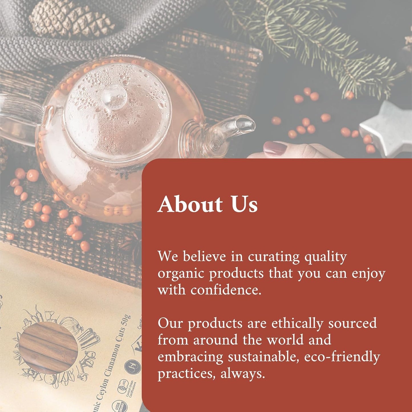 Organic Ceylon Cinnamon Sticks | USDA Certified Organic |100% Ceylon Cinnamon | Premium Quality Truecinnamon| 1.76 Oz (50G) Resealable Bag TLBH