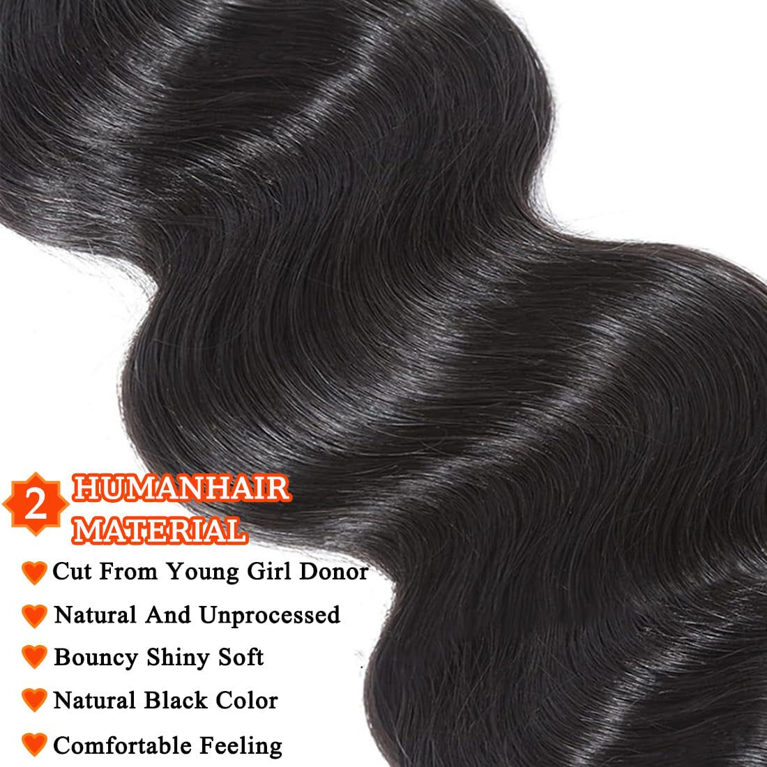 12A Human Hair Bundles 22 24 26 Inch Body Wave Bundles Human Hair Weave 3 Bundles Human Hair 100% Unprocessed Brazilian Bundles Hair Body Wave Hair Bundles Deals Human Hair Bundle Natural Black