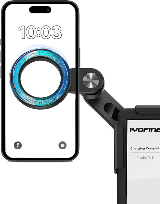 Phone Mount for Tesla Model Y Accessories 2024, No Glue Required, for Magsafe Magnetic Car Dash Phone Holder for Tesla Model 3/Y/S/X/Cybertruck Accessories (For Model 3/Y/S/X/Cybertruck)