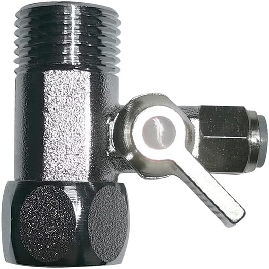 Ball Valve Water Faucet Tap Feed Water Filters RO Reverse Osmosis (1, Conjoined,1/2" X 1/2" X 1/4")