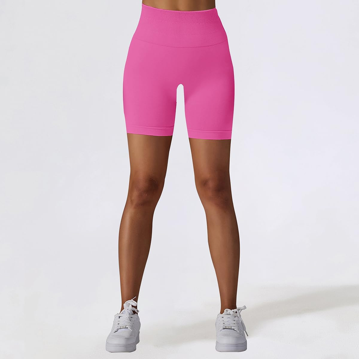 Butt Lifting Workout Shorts for Women V Cross Back Gym Shorts Seamless Scrunch Butt High Waisted Booty Shorts