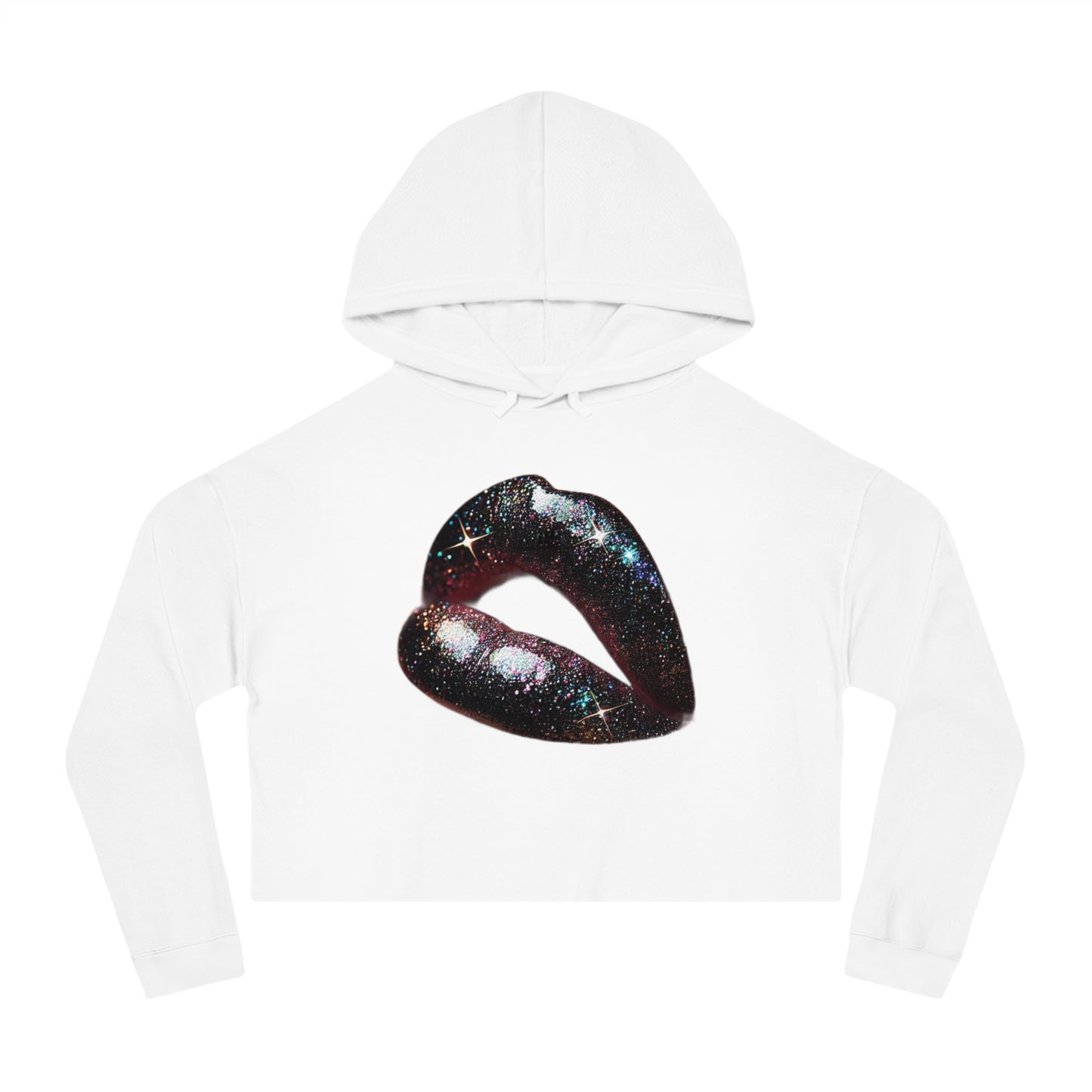 GALAXY LIP GLOSS Women’s Cropped Hooded Sweatshirt