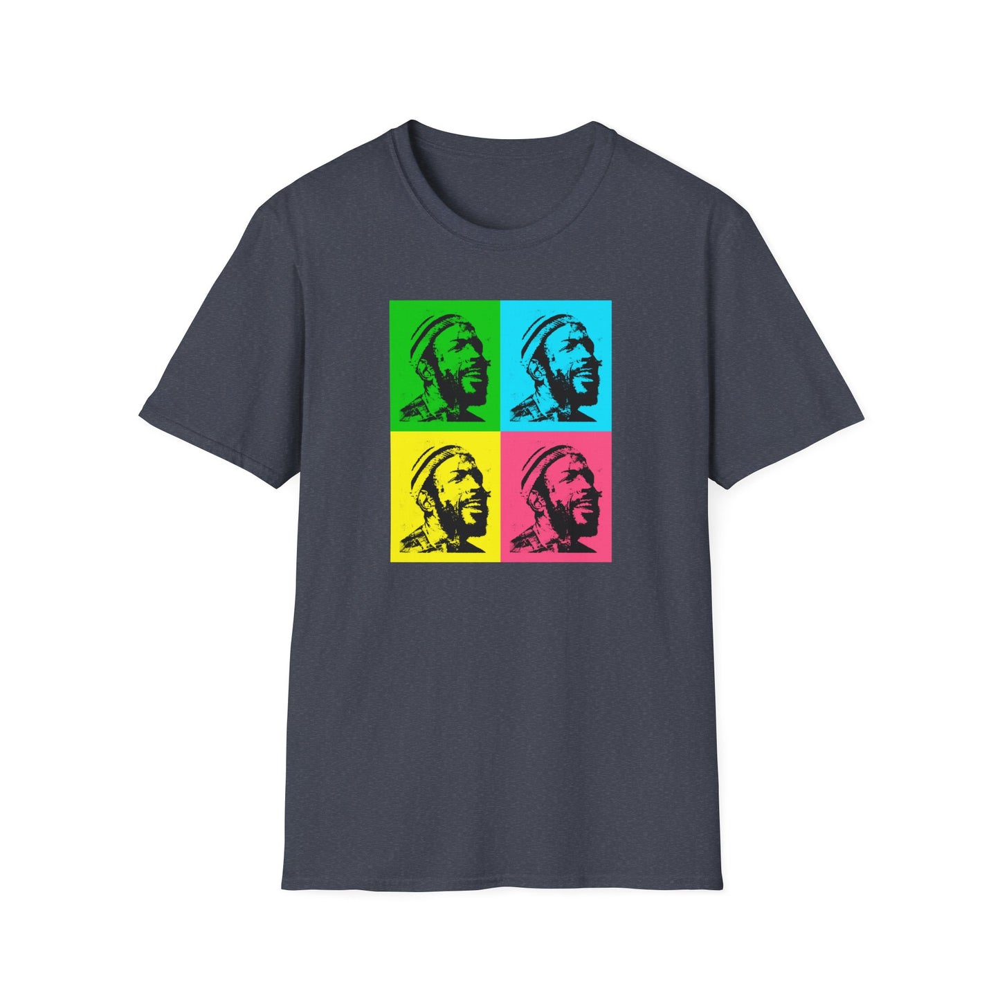 Marvin Gaye Abstract Paintings Andy Warhol Style Pop Art Unisex Soft style T-Shirt