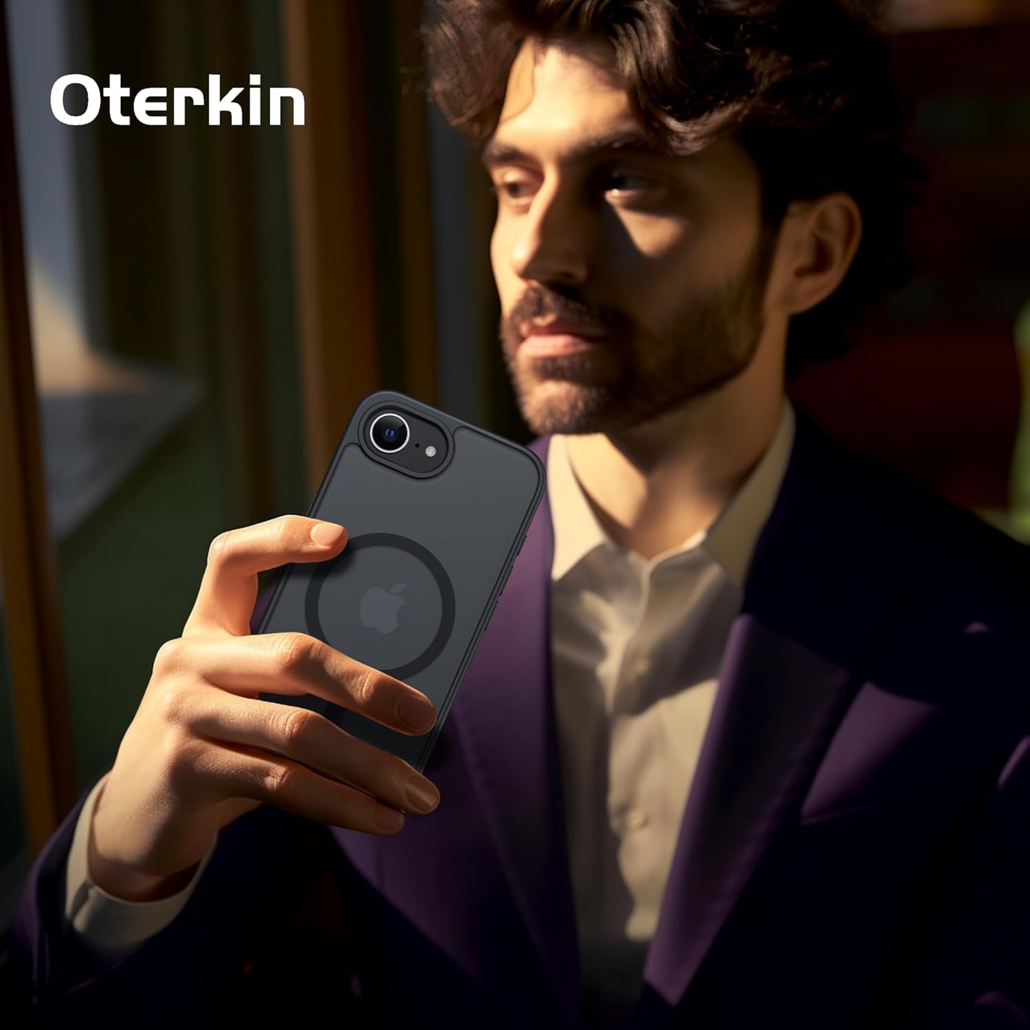 Magnetic for Iphone 16E Case Matte [Compatible with Magsafe Accessories][Frosted Translucent][Military Grade Protection][Silky Touch Shockproof Slim] Anti-Scratch Phone Case (Black)