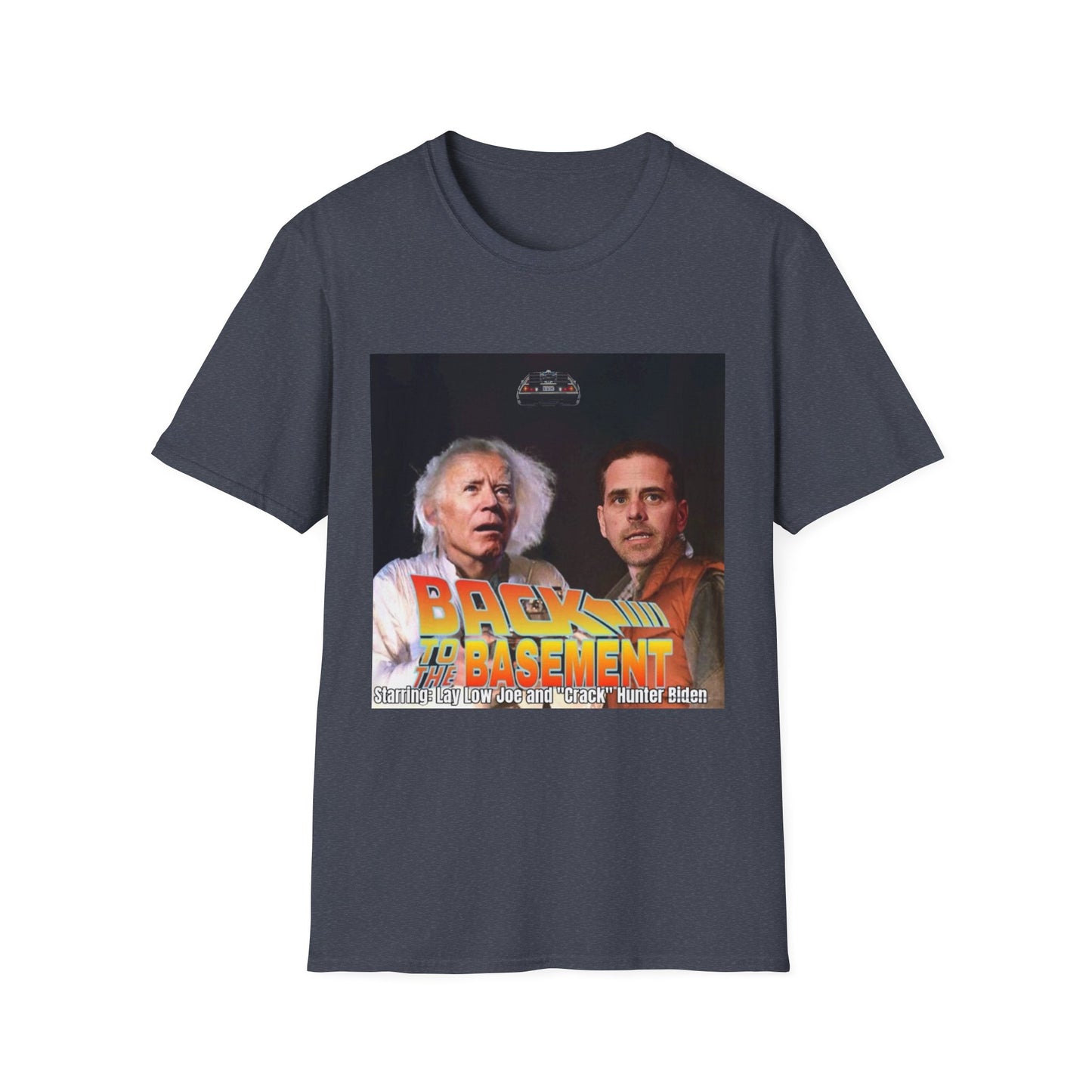 Hunter Biden Convicted Felon Pardon Back to the basement Unisex Softstyle T-Shirt