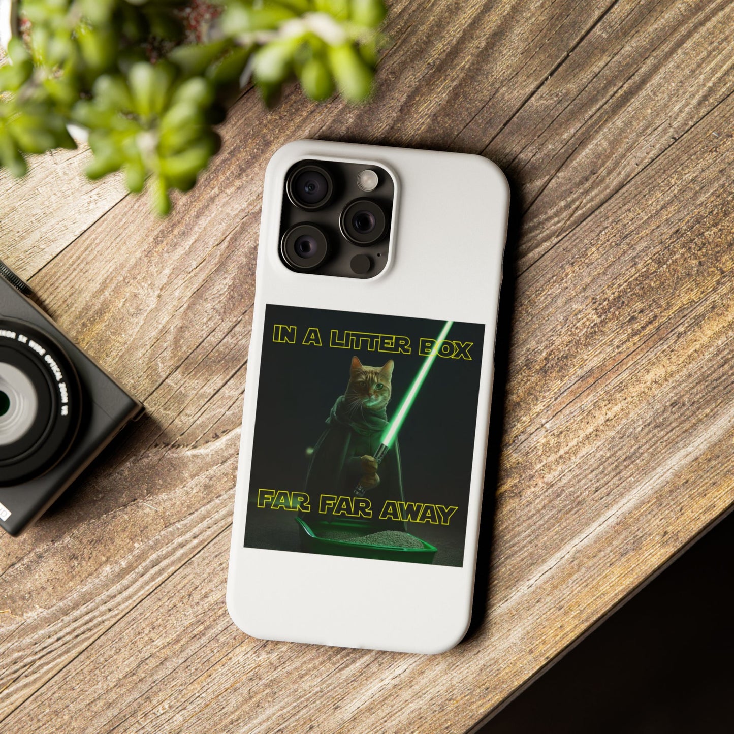 STAR WARS CAT IN A LITTER BOX FAR FAR AWAY  Slim Phone Cases