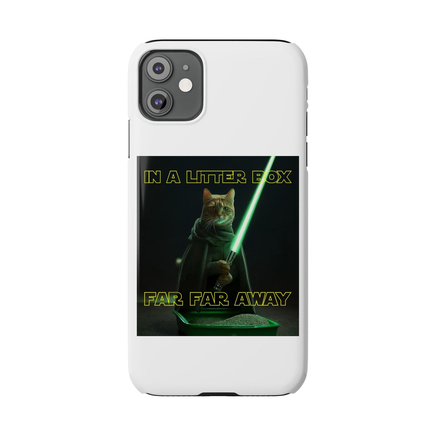 STAR WARS CAT IN A LITTER BOX FAR FAR AWAY  Slim Phone Cases