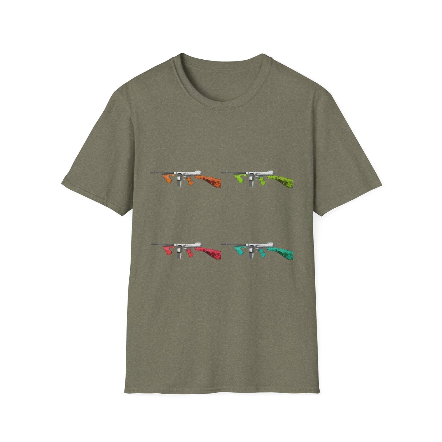 Thompson submachine gun TOMMY GUN M1928  POP ART Unisex Softstyle T-Shirt
