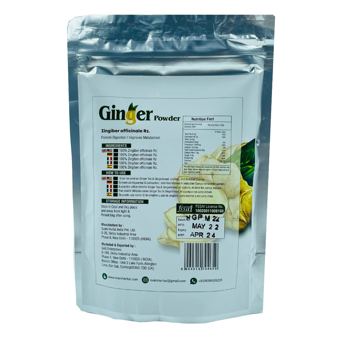 Natural Ginger Powder Zingiber Officinale | for Immunity & Metabolism | for Tea and Soup - 227G, Half Pound, 8 Ounces) TLBH