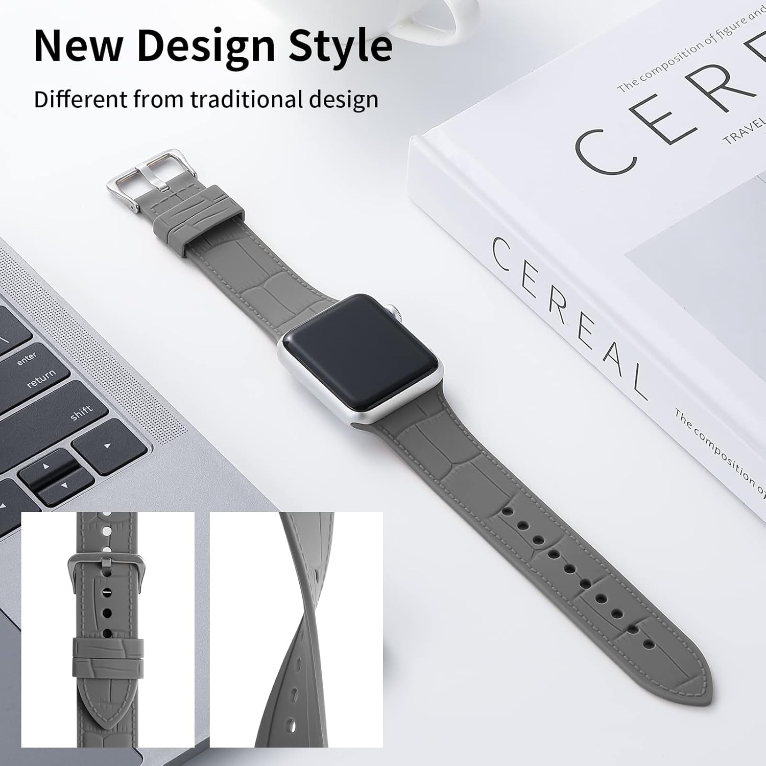 Compatible with Apple Watch Strap 42Mm/44Mm/45Mm, Comfortable Soft Silicone Sports Wristband, Replace Apple Watchband, Suitable for Iwatch Series SE7/6/5/4/3/2/1
