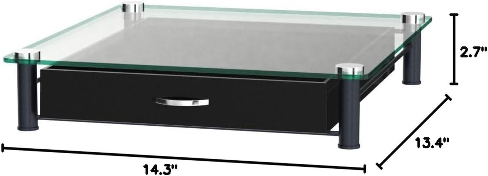 Decobrothers Tempered Glass Coffee Pod Drawer Compatible with Nespresso Original Line, 42 Capsules