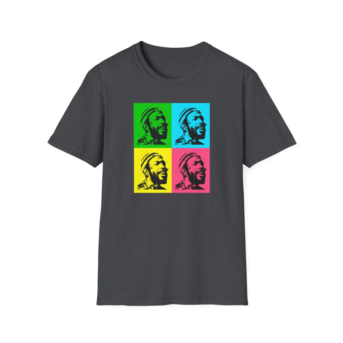 Marvin Gaye Abstract Paintings Andy Warhol Style Pop Art Unisex Soft style T-Shirt