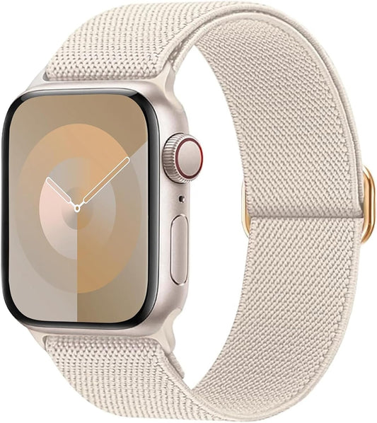 Stretchy Solo Loop Compatible with Apple Watch Band Women Men 40Mm 44Mm 45Mm 41Mm 38Mm 46Mm 49Mm 42Mm,Soft Nylon Elastic Braided Strap Wristband for Iwatch Ultra Series 10 9 8 7 6 5 4 3 2 1 SE