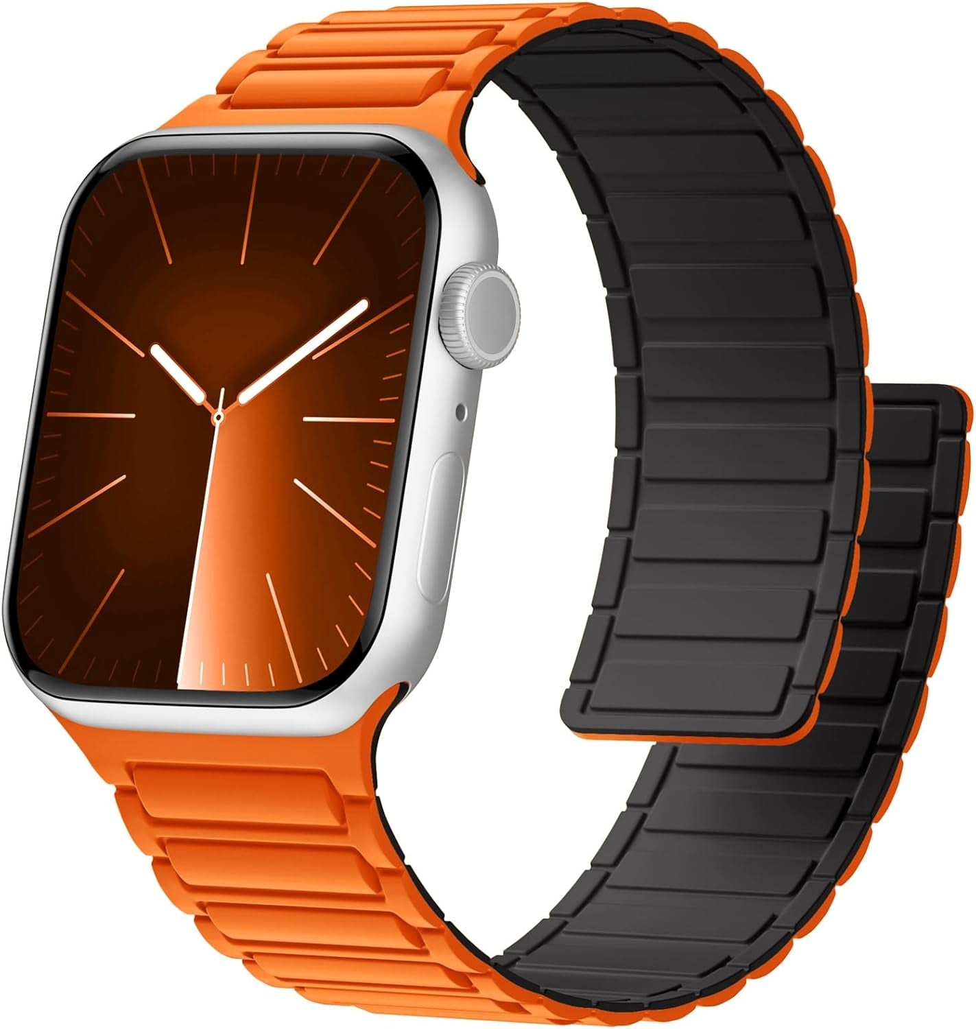 Magnetic Watch Band Compatible with Apple Watch 44Mm 45Mm 49Mm 46Mm 42Mm 41Mm 40Mm 38Mm Bands for Men Women Wrist Solo Loop, Sport Silicone Strap for Iwatch Series 10 9 8 7 6 5 4 3 SE 2Nd Ultra