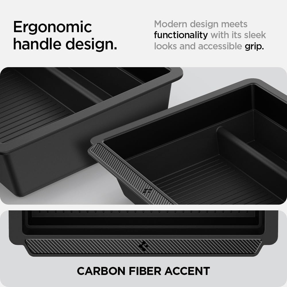 Center Console Organizer Tray(Carbon Edition) Designed for Tesla Model 3 2024 Refresh with Smooth Slide Technology
