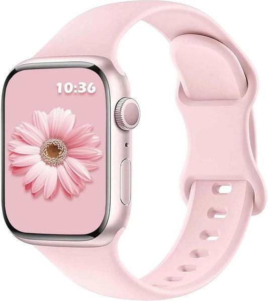 Sport Bands Compatible with Apple Watch Band 38Mm 40Mm 41Mm 42Mm 44Mm 45Mm 46Mm 49Mm,Soft Silicone Waterproof Strap Compatible with Iwatch Bands Series 9 Ultra 8 7 6 5 4 3 2 1 SE Universal