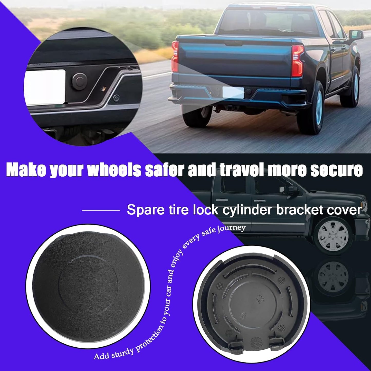 Spare Tire Hoist Cover Compatible with Ford F-Series Chevrolet Silverado GMC Sierra and More