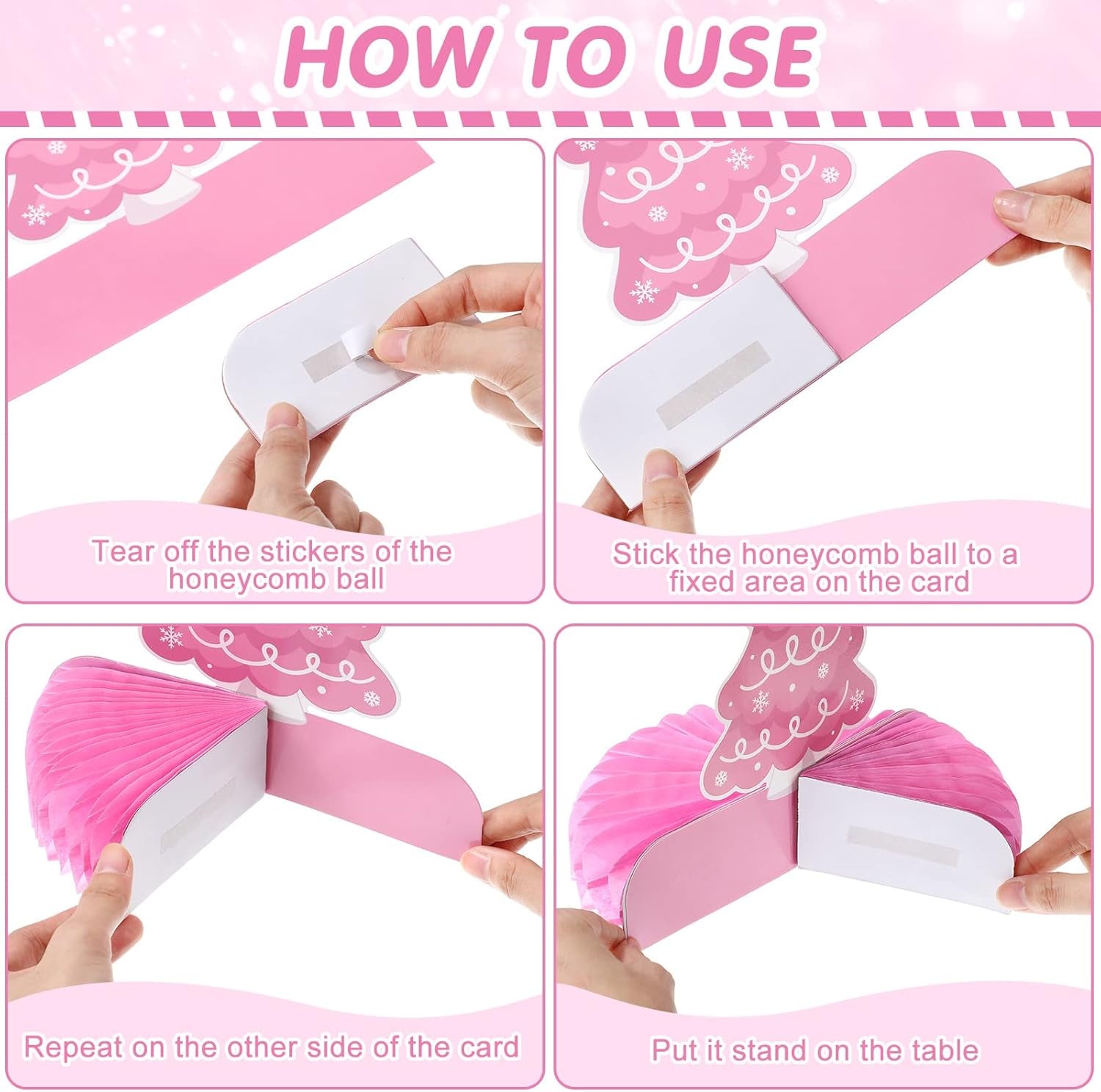 9 Pcs Winter Table Honeycomb Centerpieces Snowflake Honeycomb Party Decorations Winter Party Centerpieces for Winter Theme Christmas Birthday Baby Shower Party Supplies (Pink)