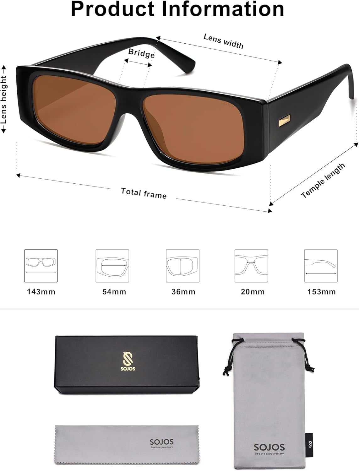 Trendy Y2K Rectangle Polarized Sunglasses for Women Men Fashion Designer Rave Sunglasses SJ2228