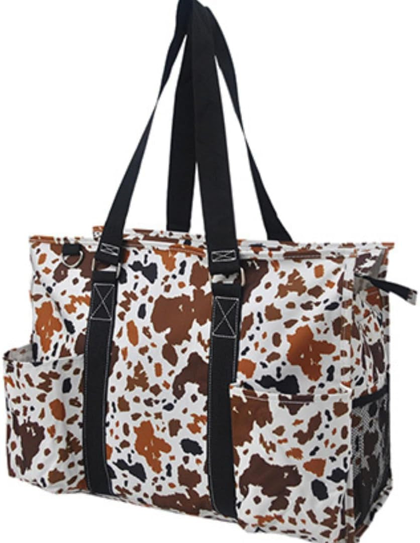 Utility Water Resistant Tote Bag, Top Zipper Closure, Perfect Gifts for Working Women, Nurses, Gym Bag