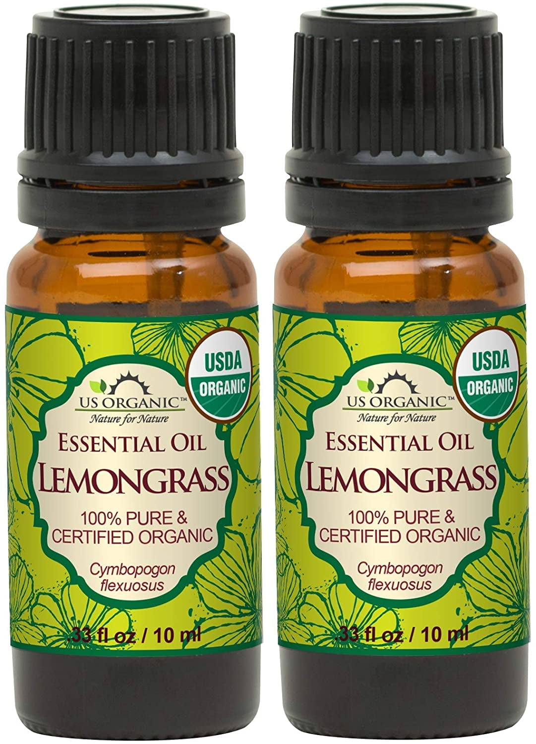 100% Pure Peppermint Essential Oil - USDA Certified Organic - 10 Ml Pack of 2 - W/Improved Caps and Droppers (More Size Variations Available) TLBH