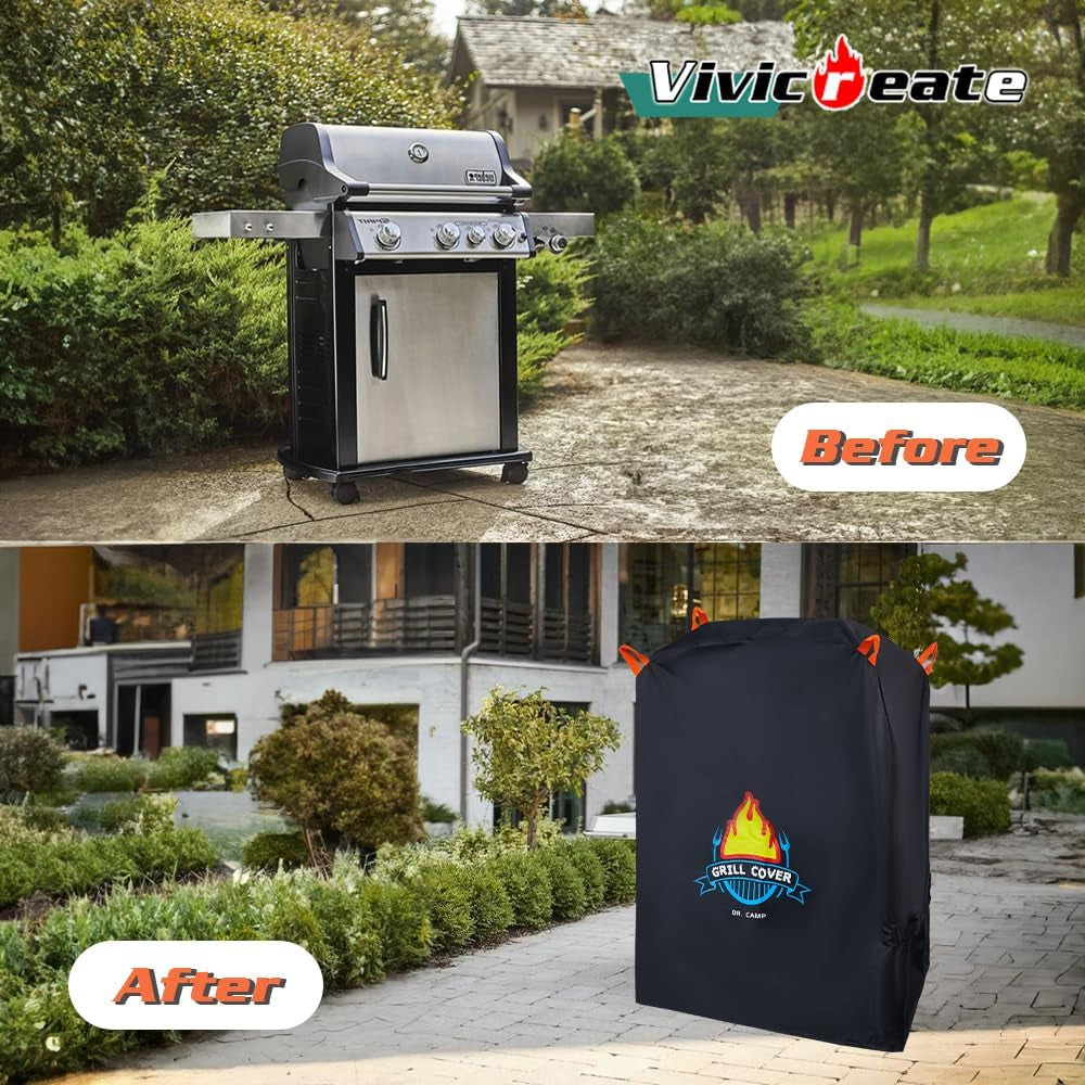 Waterproof BBQ Grill Cover, 420D Material, Fits Most Grills (32 Inch)