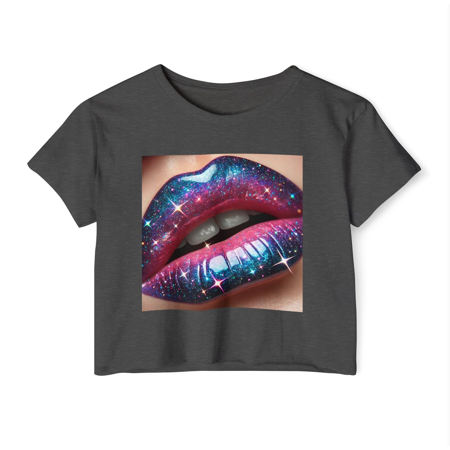 GALAXY LIP GLOSS Women's Festival Crop Top
