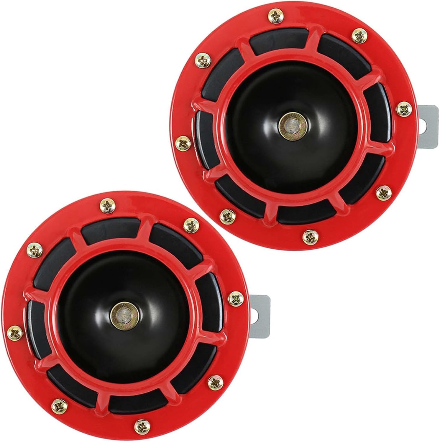 300DB Super Loud Train Horns for Truck, 2Pcs 12V Car Horn Kits, Loud Dual-Tone Waterproof Electric Air Horns, Automotive Accessories Universal for Cars Pickup Trucks Motorcycle Bike Boat (Black) TRUCK DRIVER
