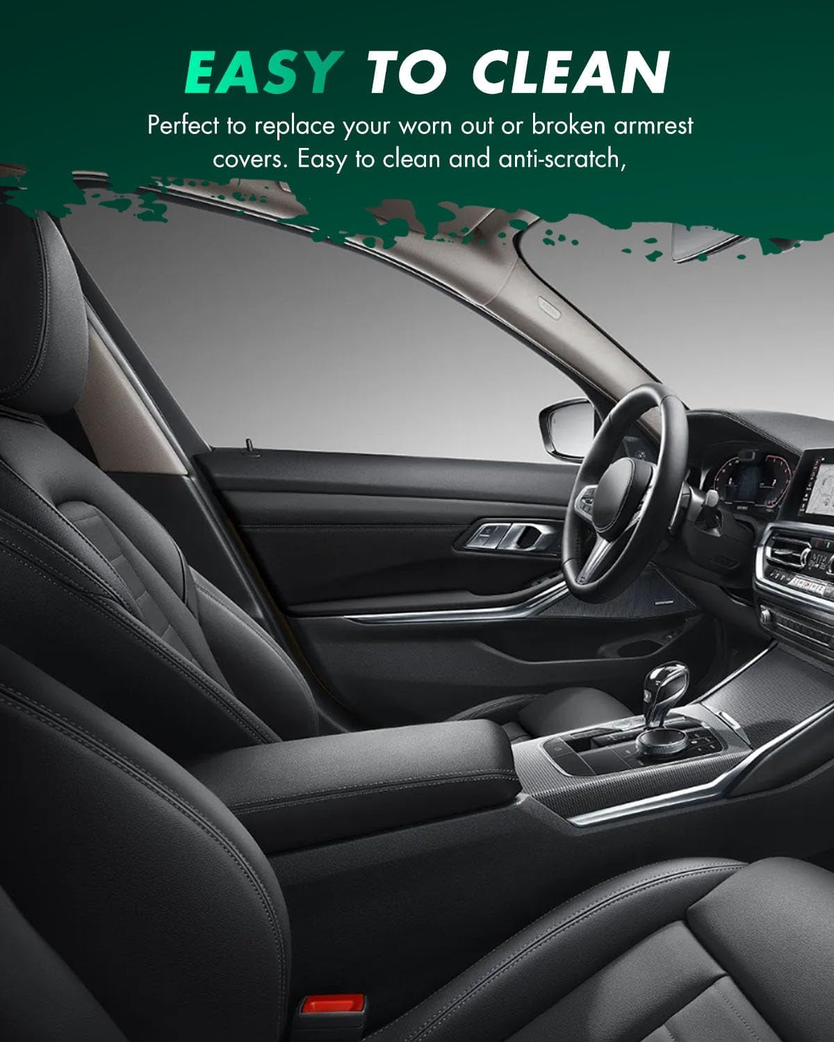 Auto Dark Grey Center Console Lid Kit Replacement Fit for 2001-2007 for GMC Sierra for Chevrolet Silverado