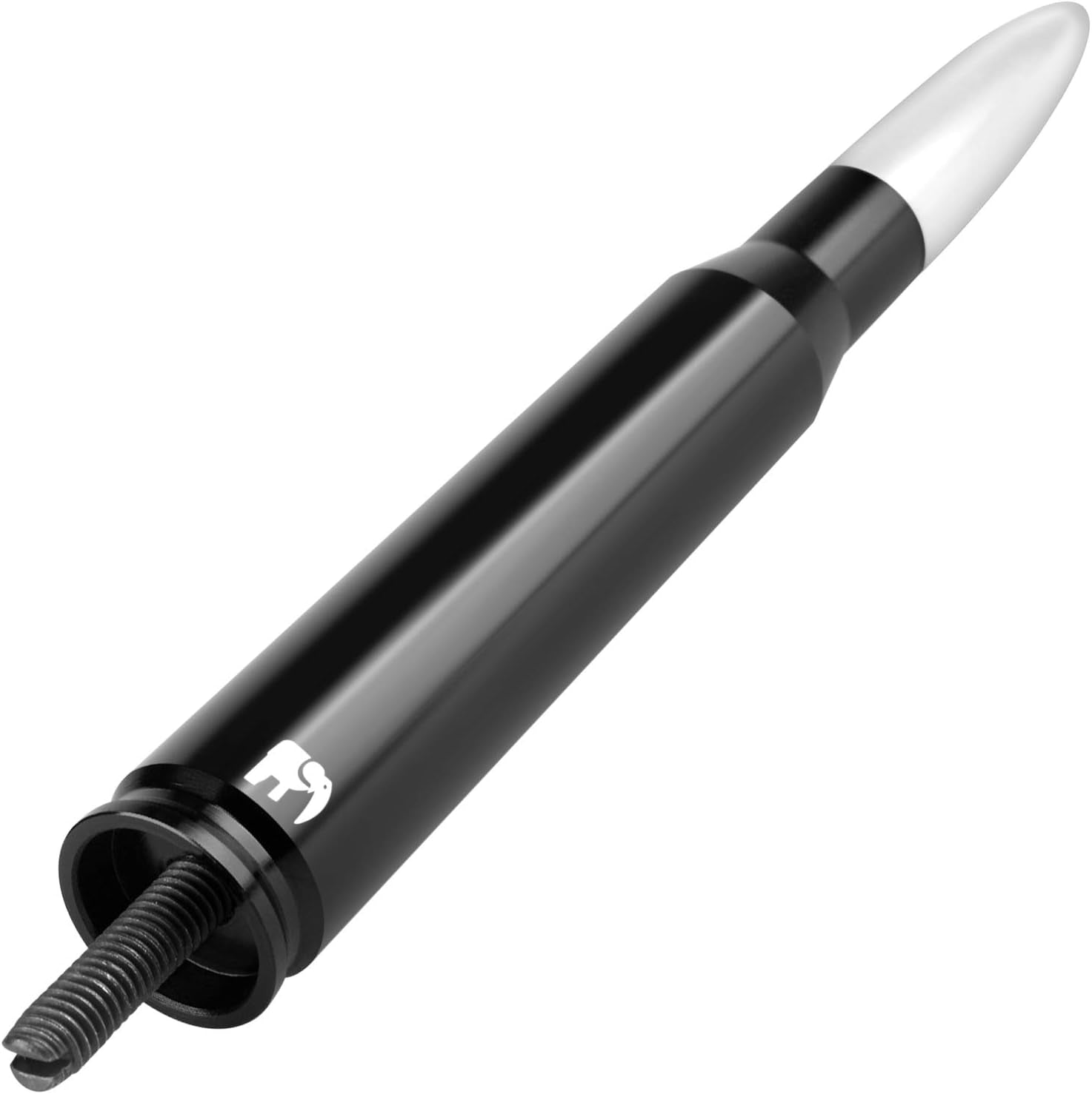 50 Cal Caliber Bullet Style Antenna, Compatible with Ford F-Series (F-150 F-250 F-350 Super Duty Ford Raptor Ranger Trucks 1997-2024) - Designed for Optimized FM/AM Reception (Silver)