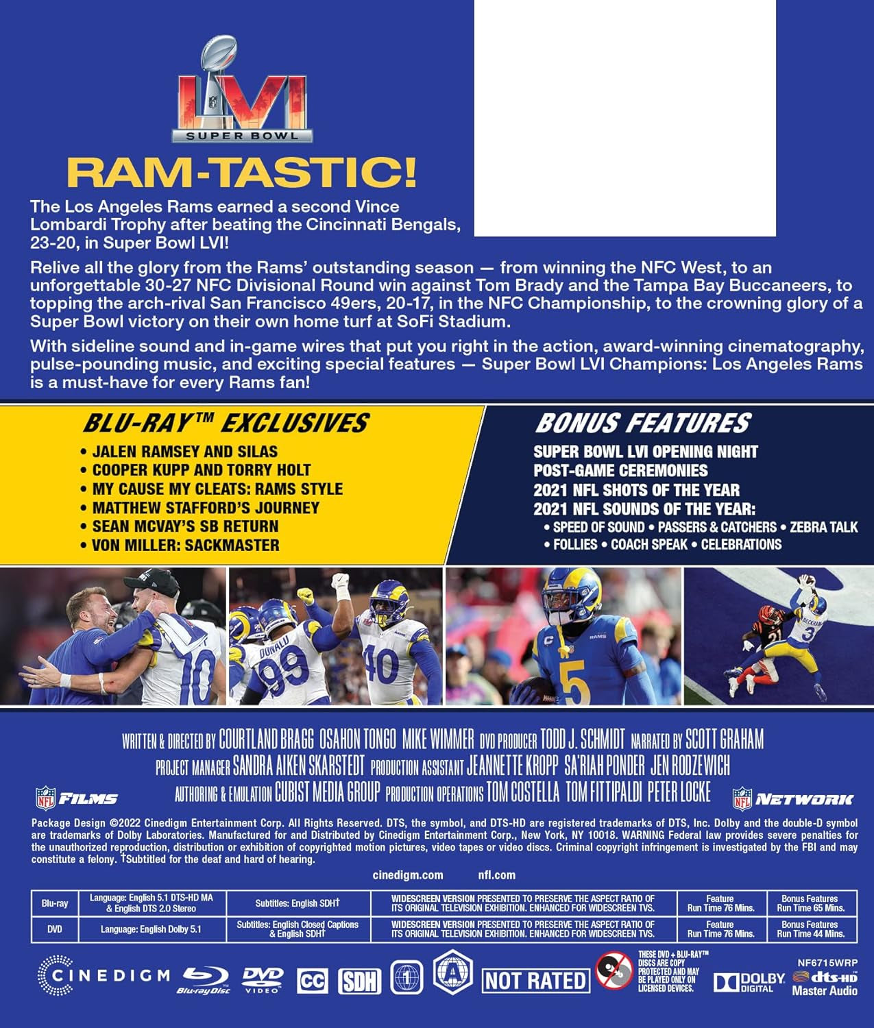 NFL SUPER BOWL LVI CHAMPIONS: LOS ANGELES RAMS