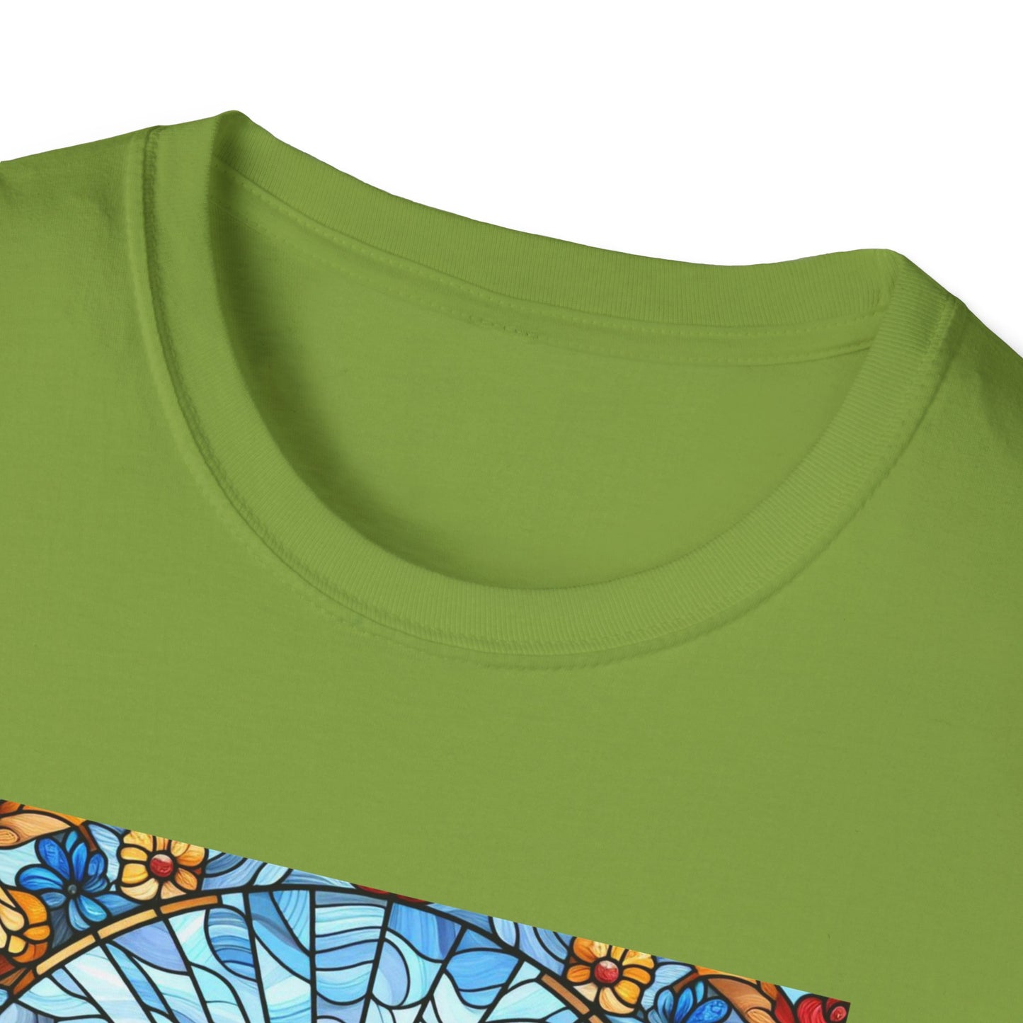 Dachshund Stained Glass Unisex Softstyle T-Shirt