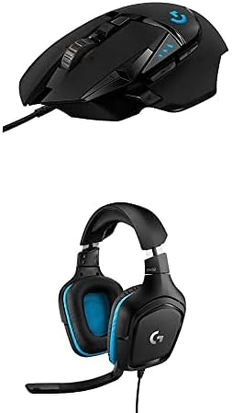 432 Wired Gaming Headset, 7.1 Surround Sound, DTS Headphone:X 2.0, Flip-To-Mute Mic, PC (Leatherette) Black/Blue