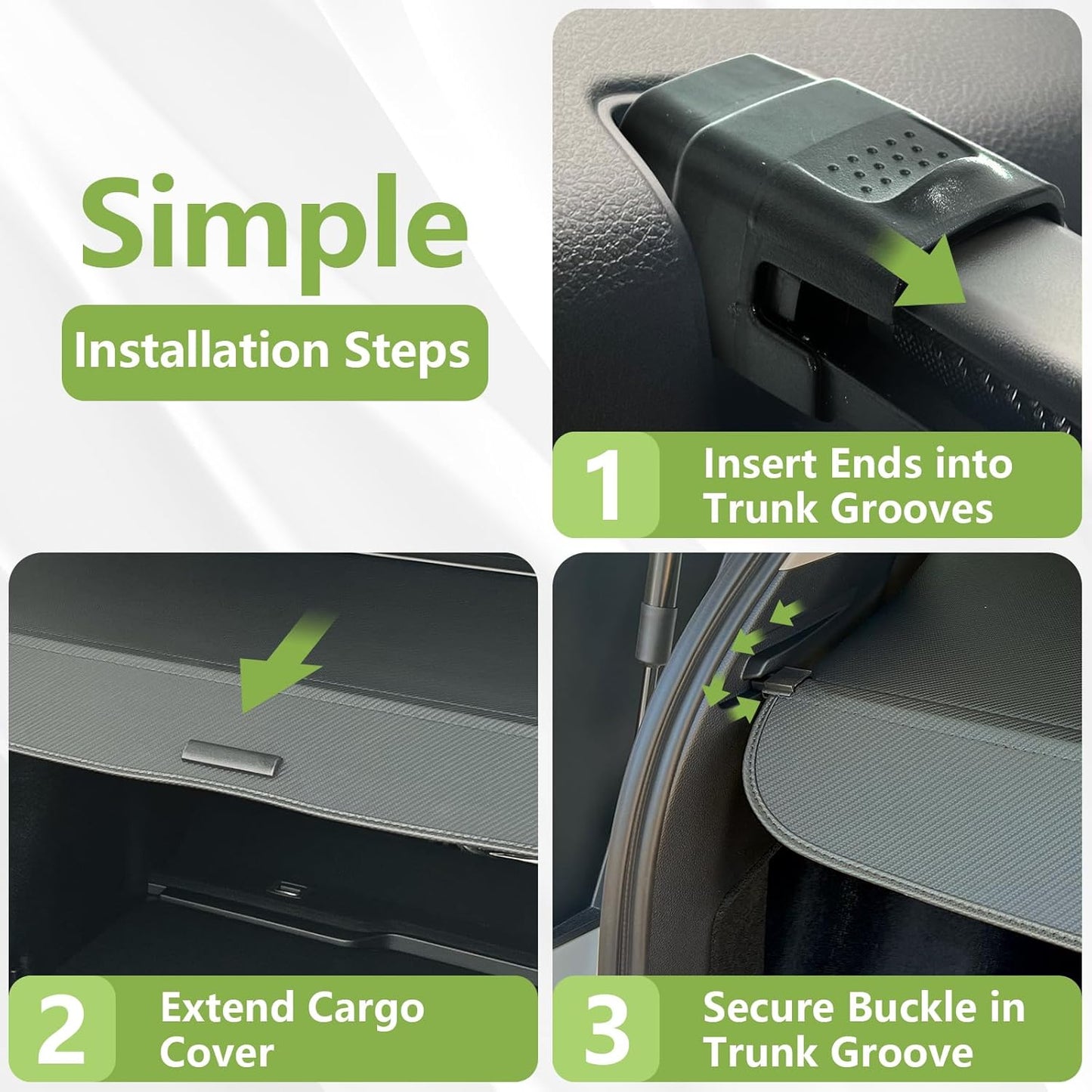 Trunk Cargo Cover for Honda CRV 2023-2025, with Carbon Fiber Texture Ends, anti - Peeping Retractable Security Shade for Privacy, CRV Accessories, 08Z07-3A0-110.