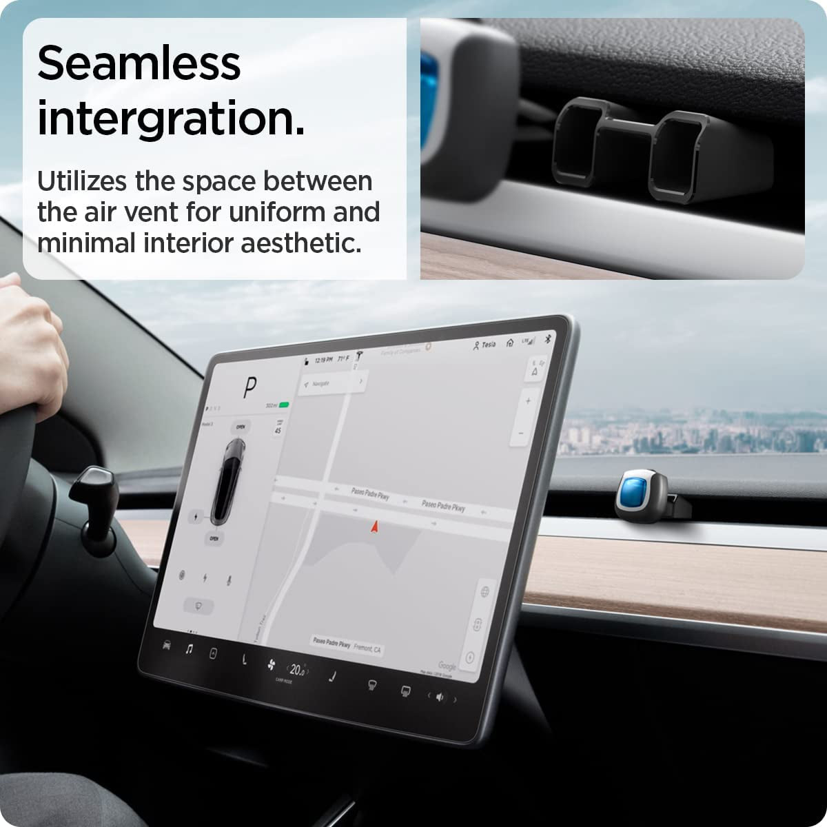 Air Freshener Adapter Designed for Tesla Model 3 [Not Compatible with Model 3 2024 Refresh] and Y 2023/2022 Airvent (Air Freshener NOT Included) - 2 Pack