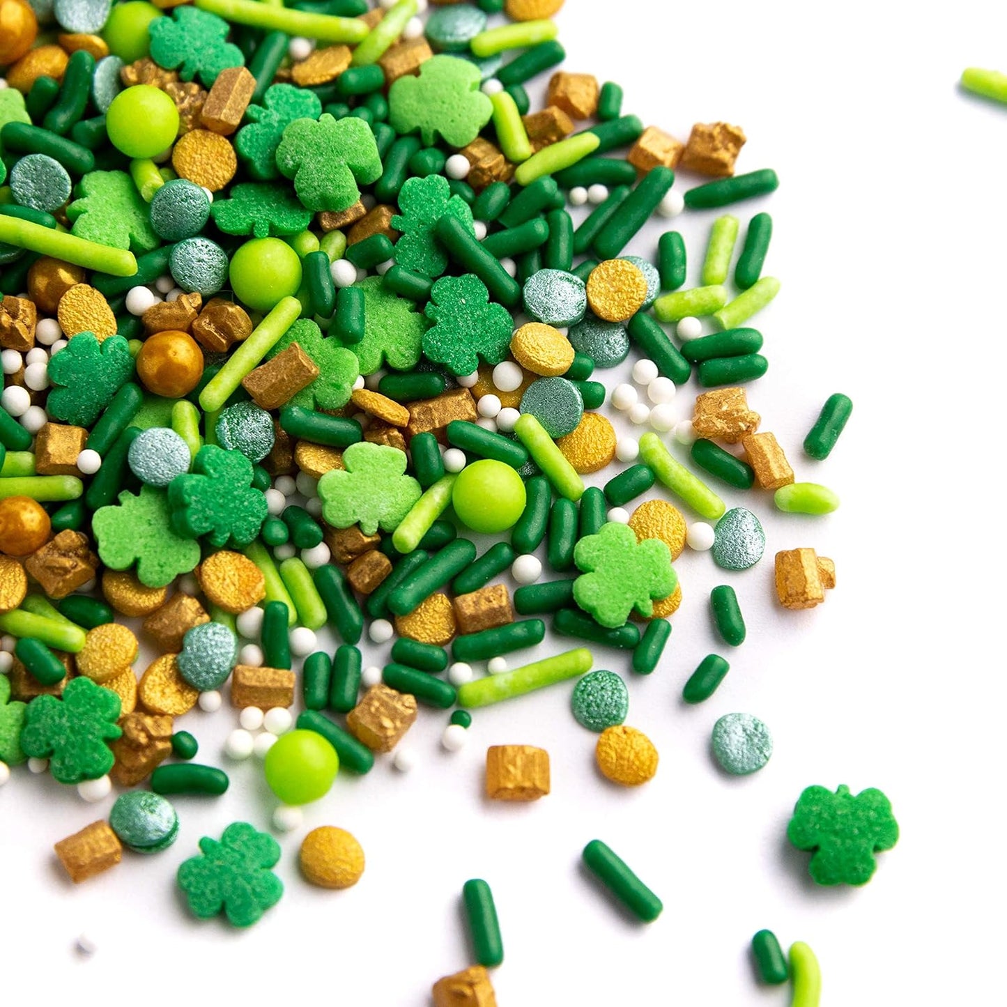 Sprinkles, St. Patricks Day, Edible Sprinkle Mix, Perfect for Cake Decorations, Baking, Ice Cream, Cookies, Cupcake Topper, 6 Ounces (Leprechaun)