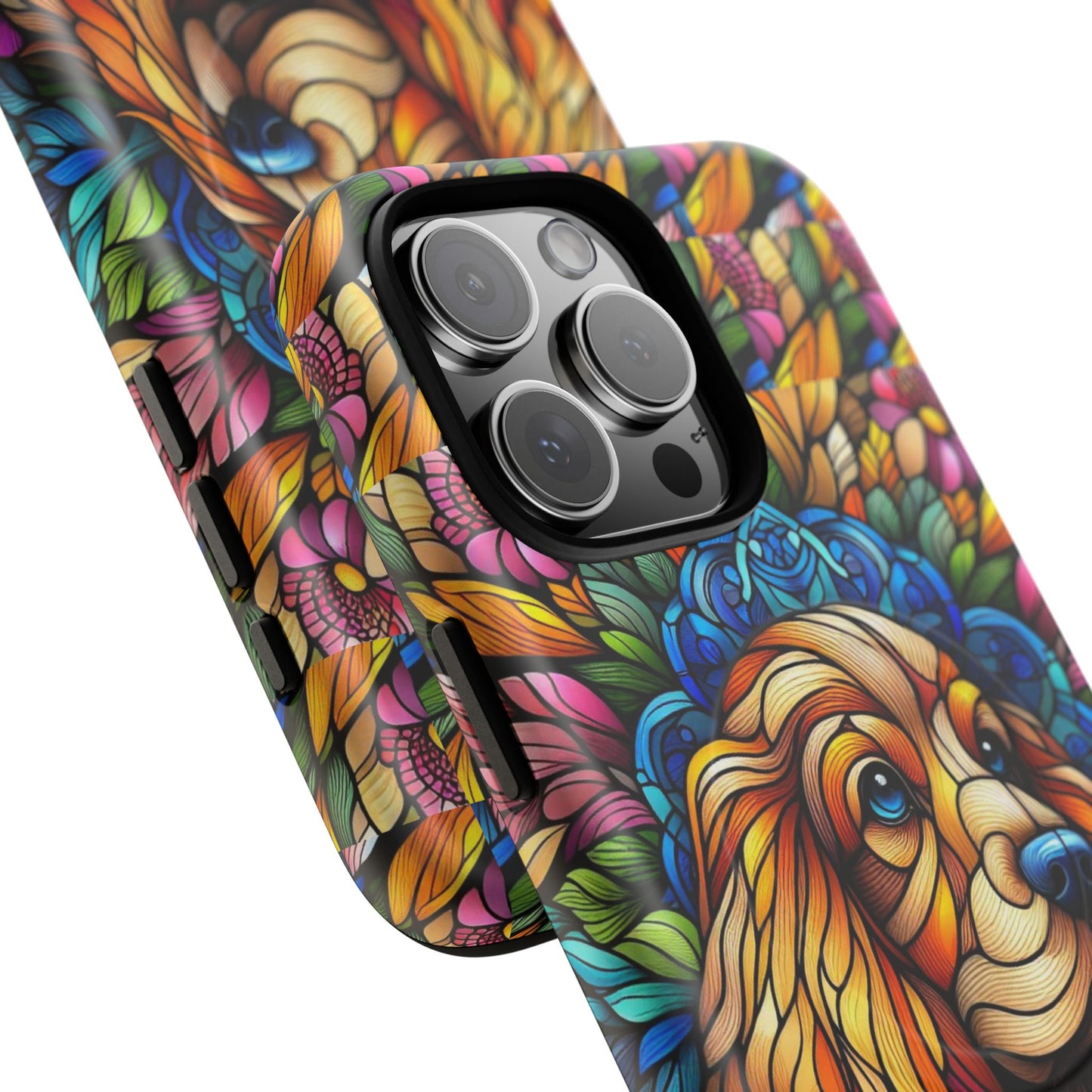 Dog Stained Glass Magnetic Cases