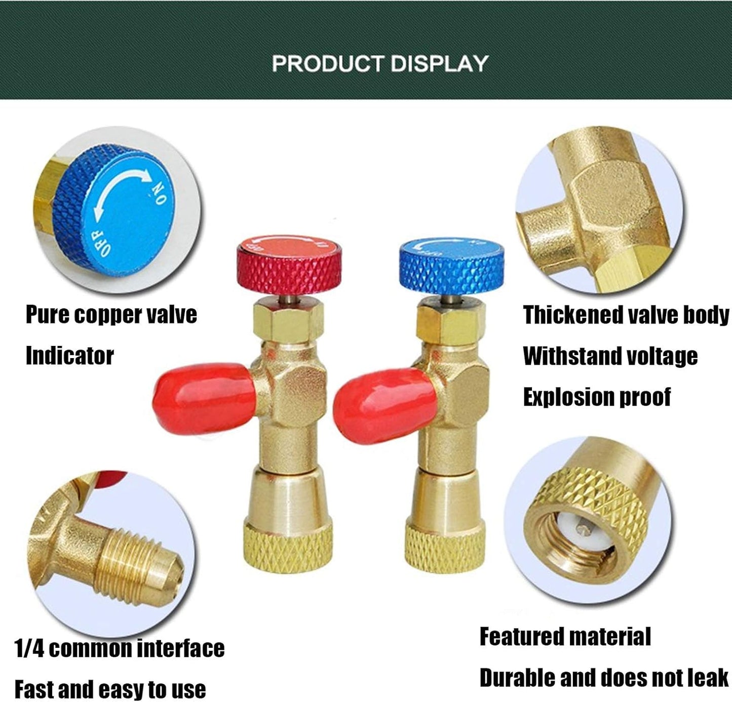 1/4 Brass R22 Refrigerant Can Bottle Tap Valve Opener Fluoride Tools, 1/4 SAE Thread