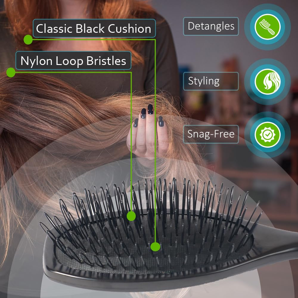 One Twenty Three Loops -  Professional Grade Loop Brush - Safely Detangles Hair Extensions, Weaves and Wigs - Snag Free Styling for Human and Synthetic Hair