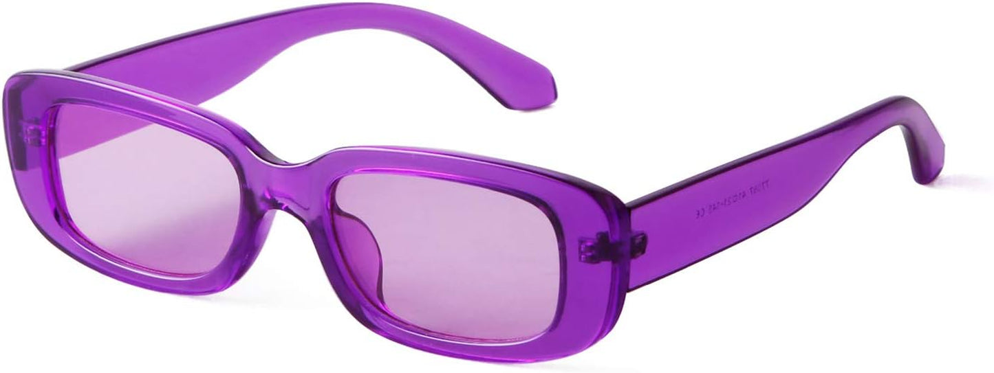 Rectangle Sunglasses for Women Men Retro 90S Sunglasses Womens Trendy Rectangular Sun Glasses Y2K Unisex Stylish 2025