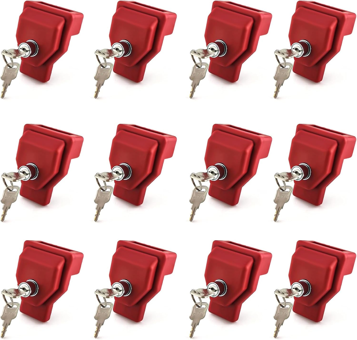 NAKAKEKO Plastic, Glad Hand Lock, Keyed Alike Pair (12-Pack) for Tractor Trailer Trucks - Semi Trailer Lock TRUCK DRIVER
