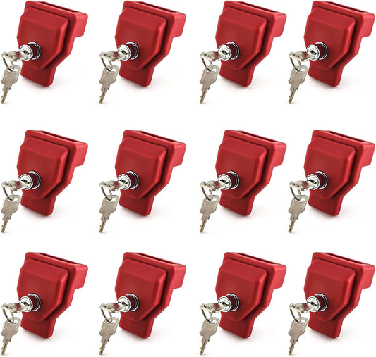 NAKAKEKO Plastic, Glad Hand Lock, Keyed Alike Pair (12-Pack) for Tractor Trailer Trucks - Semi Trailer Lock TRUCK DRIVER