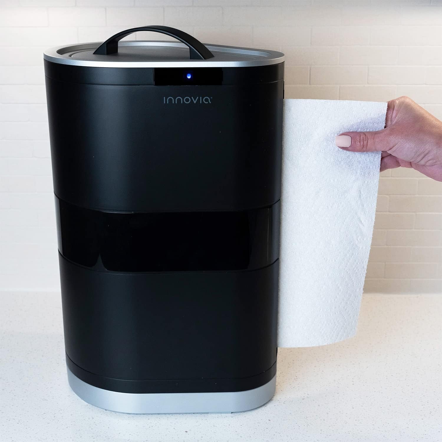 Automatic Paper Towel Dispenser. Touchless Technology. Works with Most Paper Towel Brands and Sizes. Dispenses the Number of Sheets You Need. Black, Countertop