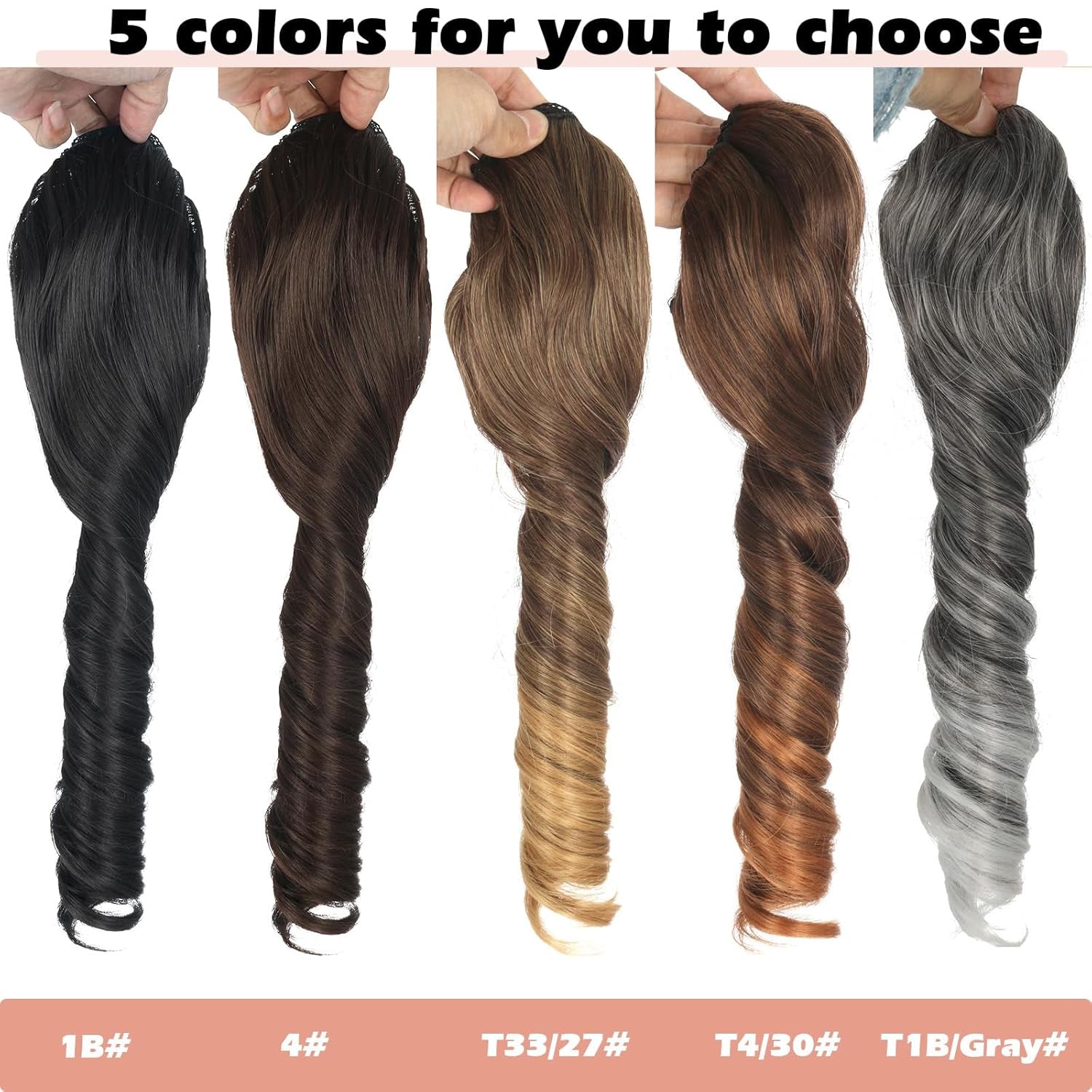 Brown Curly Drawstring Ponytail Extension for Black Women, 14 Inch Short Spiral Curl Drawstring Ponytail for Black Women Brown Wavy Hair Extensions Ponytails Clip in Ponytail Hair Extensions