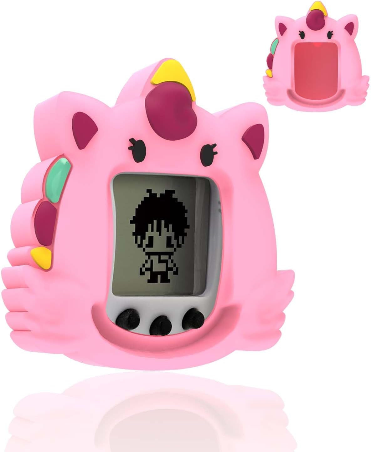 Silicone Case Compatible with Tamagotchi Nano, Cute Shark Protective Skin Sleeve for Tamagotchi Nano, Tamagotchi Nano Interactive Toy Digital Pet Case (Grey) ZOUSA