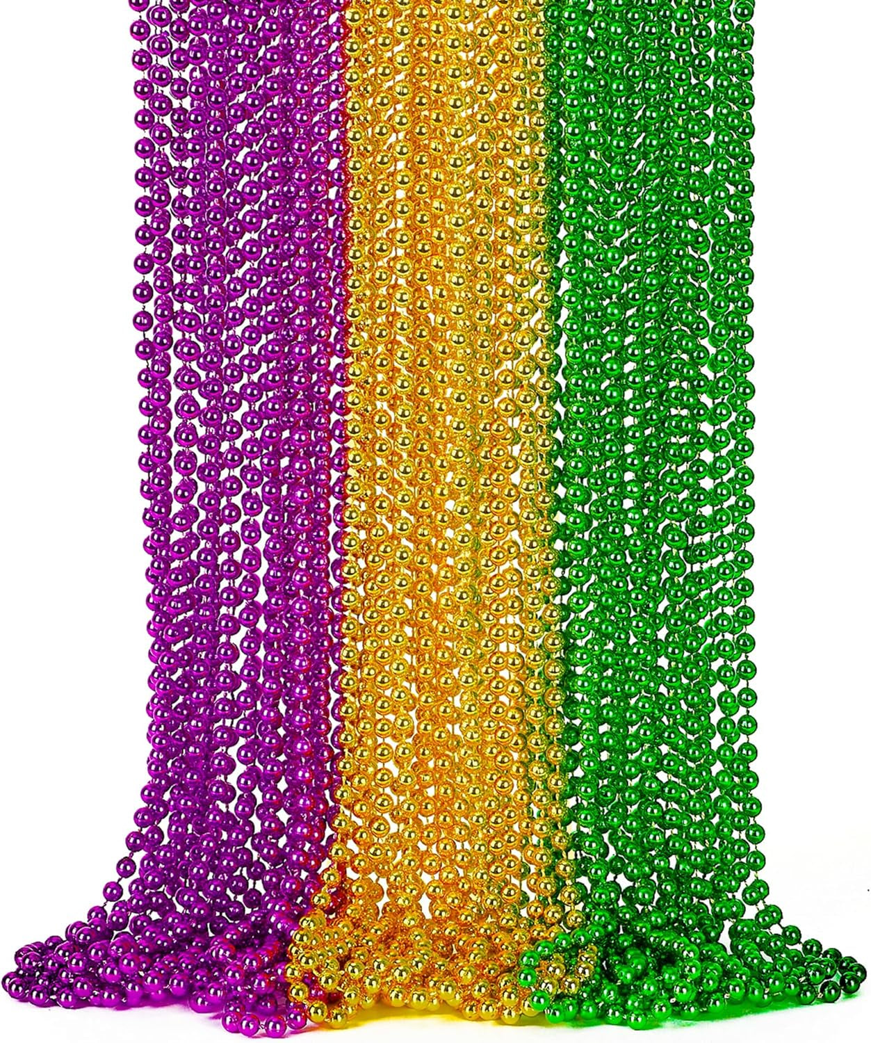St Patricks Day Beads, 24PCS Christmas Beaded Necklace Accessories, Mardi Gras Beads Necklaces Women Men, Festival Parade Throw Accessories for Mardi Gras St. Patricks Christmas Party Wedding Supplies